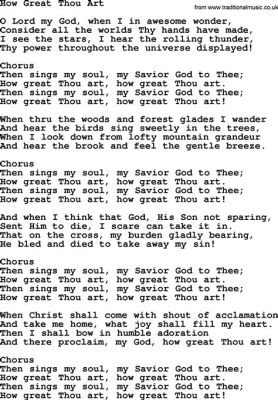 how great thou art lyrics pdf the power of storytelling in worship music